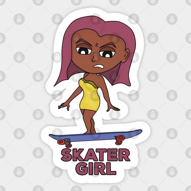 Skater Girl Sticker by DiegoCarvalho